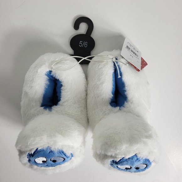 Rudolph Red Nosed Reindeer Slippers Abominable Snowman Sz 5/6 Christmas Toddler - Picture 15 of 16
